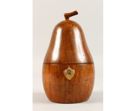 A GOOD PEAR TEA CADDY.