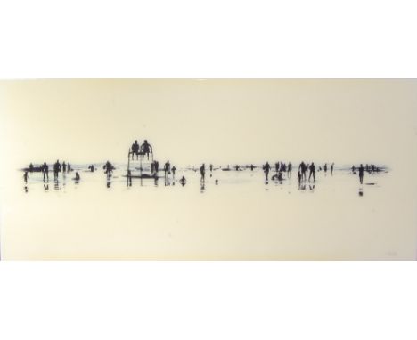 Marc Harrold - Figures on the Beach, limited edition C print, signed and numbered 30/150 lower right, 40 x 90cm