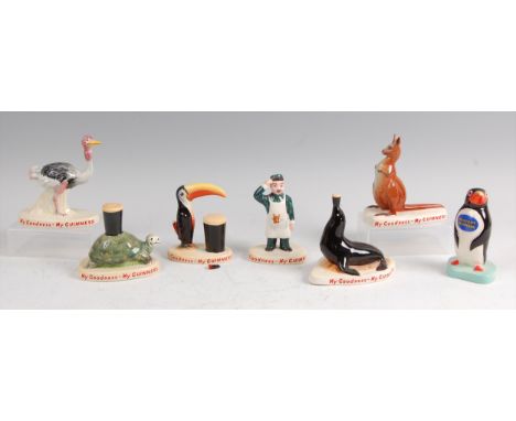 A collection of six various Carltonware ceramic Guinness advertising figures, each underglaze painted entitled My Goodness - 