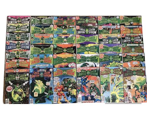 Quantity of 1970's DC Comics, Green Lantern co starring Green Arrow. Approximately 38 comics