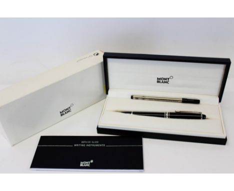 Mont Blanc Meisterstück rollerball pen in case with refill, Service Guide / Writing Instructions and outer box