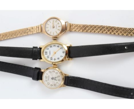 Ladies' gold (9ct) Regency wristwatch on gold (9ct) bracelet and two other ladies' wristwatches (3) CONDITION REPORT Gold wat