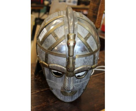 Group of replica weapons and related items - including a Knights Templar sword, a Viking battle axe, a Viking sword, a replic