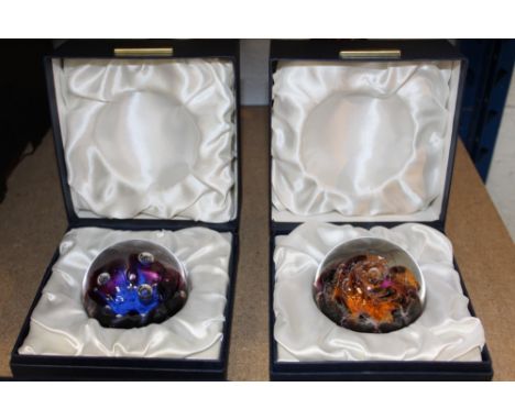 Four Caithness paperweights - including Moonflower - all boxed