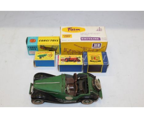 Matchbox Accessory Pack no. 5 Home Stores, King Size International Tractor K-4, Matchbox Tipper Trailer no. 51, Corgi no. 62 