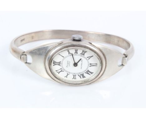 Phigied Junior Incabloc silver bangle wristwatch, stamped - 800