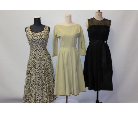 Selection of ladies' vintage evening and hostess dresses 1950s - 1970s period - including Radley, Jean Allan, John Selby, Bla