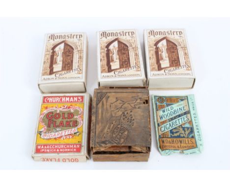 Rare box of Bryant & May Runaway matches (manufactured from 1871 - 1918) and vintage cigarette boxes