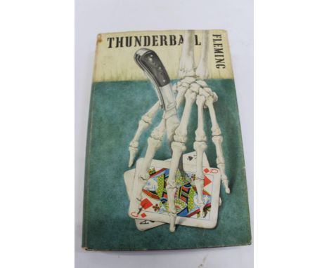 Book - Thunderball Ian Fleming, publisher Jonathan Cape, hardback, jacket design by Richard Chopping CONDITION REPORT Dust ja