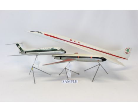 Collection of 1960s / 1980s Aircraft display models for Airline Officers and Travel Agencies - including Middle East Airlines