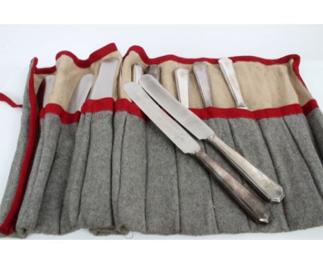 Collection of WMF silver plated cutlery, some monogrammed, together with other plated flatware 