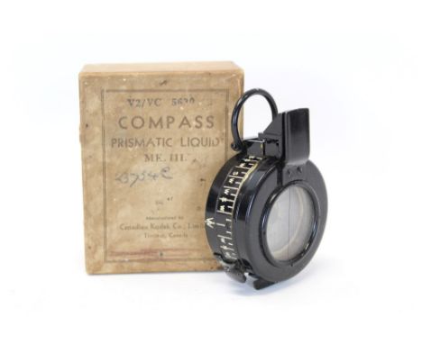 MkIII Prismatic Liquid Compass - manufactured by Canadian Kodak Co. Limited, in original box