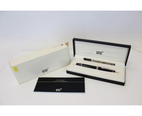 Mont Blanc Meisterstück rollerball pen in case with Service Guide / Writing Instructions, refill and outer box