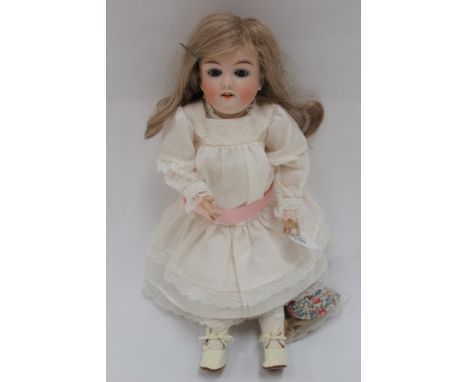 Doll - Max Handwerck - bisque head 283/265 0 1/4 - blue sleeping eyes, top four teeth showing, composite body, ball-jointed l