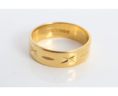 Gold (22ct) wedding ring, size M - N CONDITION REPORT Total gross weight approximately 5.1 grams