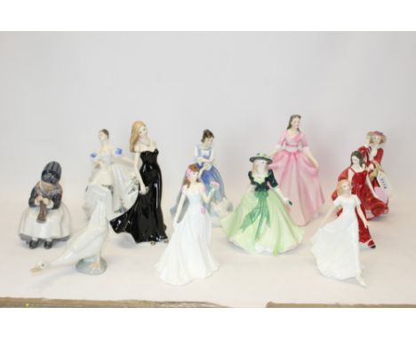 Five Royal Doulton figures - Top O' The Hill HN1834, Lorraine HN3118, Gloria HN3200, Beatrix HN3263 and Friendship HN3491, fo