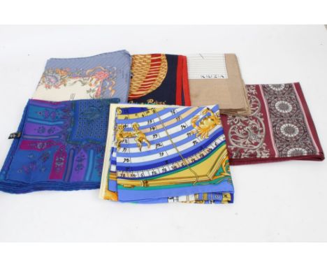 Selection of silk scarves in original packaging - including JBK collection by Camrose & Kross Vittorio, D'este, Nina Ricci, K