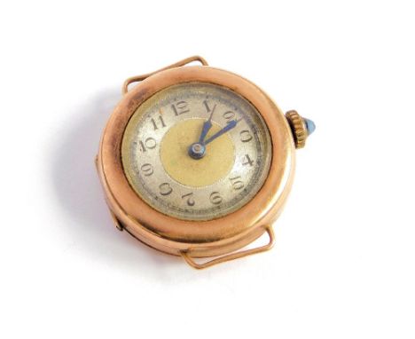 GOLD WATCH. A lady's 9ct. gold cased wristwatch c.1925. Jewelled crown winder.All watches in this auction are previously owne