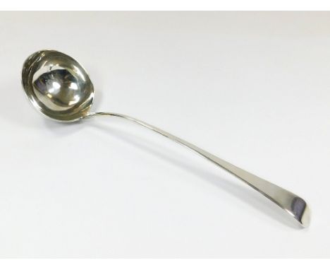 SOUP LADLE. A George III OE pattern soup ladle by Richard Crossley. London 1809. Approx. 191g. (6 t.oz.).Please note that all