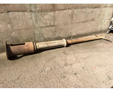 An early 20th Century cast iron lamp post column, missing lantern to top.