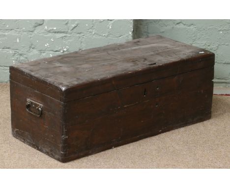 A painted pine tool box.