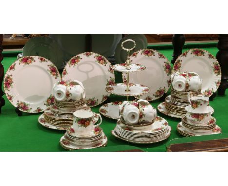 A Royal Albert Old Country Roses dinner and tea service approximately 70 pieces.