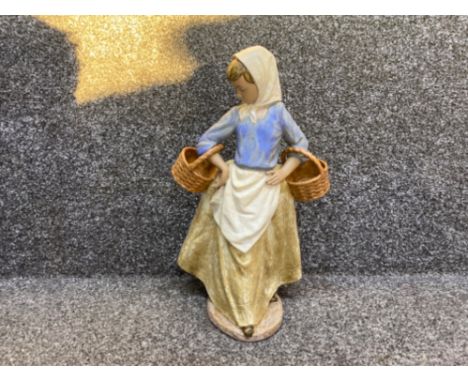 Large Nao by Lladro figure “Lady carrying baskets” 36cm in height