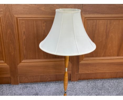 1970s Danish teak standard lamp &amp; shade