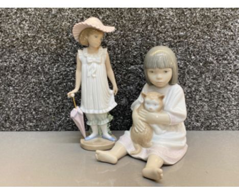 2x little girls Nao by Lladro figures