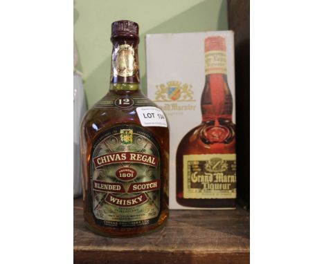 A boxed bottle of grand Marnier, together with a bottle of Chivas Regal Scotch whisky, 12 year old 