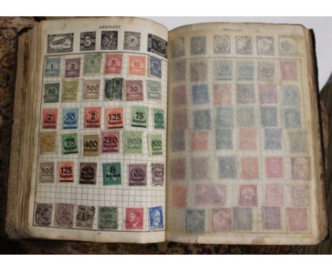 A small is vintage stamp album, plus contents 