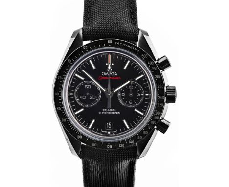 OMEGA - A gentleman's chronographSpeedmaster Co Axial Chronometer- Dark Side of the Moon, black polished and brushed zirconiu