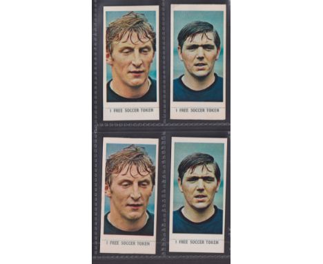 Trade cards, Lyons Maid, Soccer Stars, two pairs of error cards, no 7 named Bobby Murdoch but with one card showing picture o