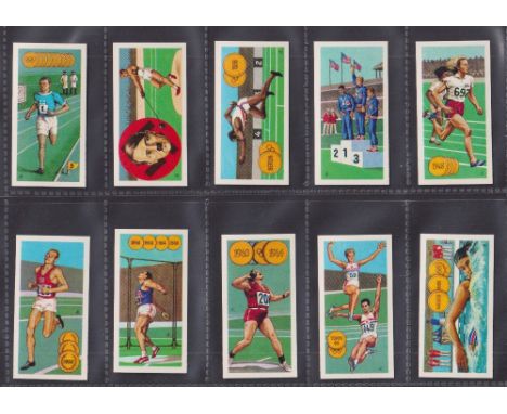 Trade cards, Goodies, 2 sets Olympics including Jesse Owens (set 24 cards) & Wicked Monarchs (set 25 cards) (gen vg a few gd)