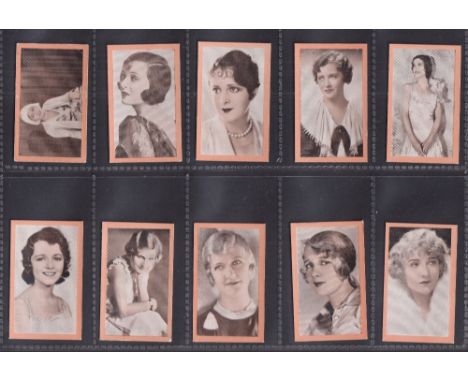 Trade cards, Spain, Maharanee Tea, Actors & Actresses, 24 different cards inc. Buster Keaton, Hoot Gibson etc (gd) 