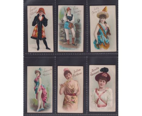 Cigarette cards, Canada, D. Ritchie & Co, Actresses & Beauties, coloured, front with caption at top, back 'Our production is 