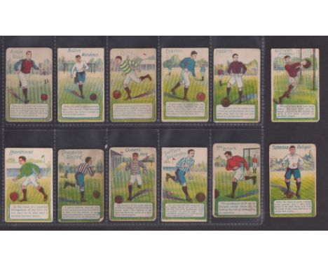 Trade cards, Anon, Football Teams & Rules, 12 different cards, ref. HZ6, Aston Villa, Bolton Wanderers, Celtic, Everton, Hear