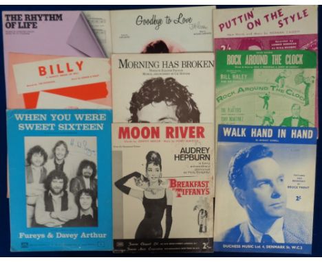 Entertainment, approx. 350 items of sheet music to include Elton John, The Scaffold, Billy Fury, Paul Simon, Charles Chaplin,