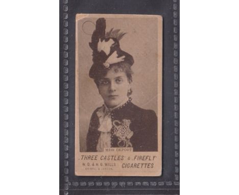 Cigarette card, Wills, Beauties Actresses & Children World Index ref W675-016, type card 'Miss Deport' (plain back grubby, fr
