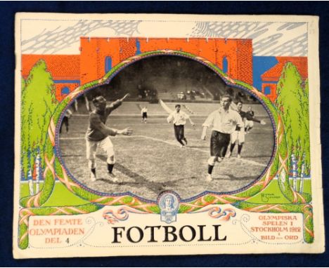 Olympic Games, Stockholm, 1912, Great Britain Olympic Football Gold Medal Winners. Part of four an issue of 28 illustrated ma