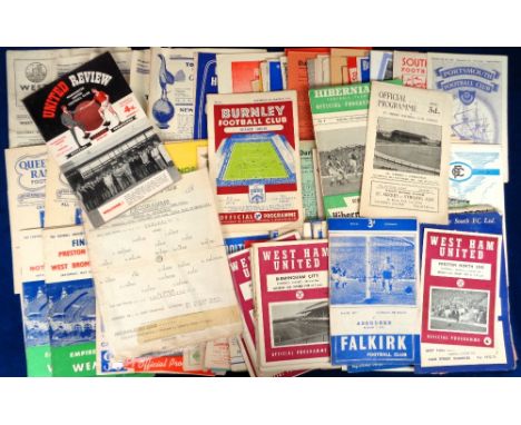Football programmes, 1950's selection of approx. 150 programmes, wide range including Friendlies, Scottish etc, noted Everton