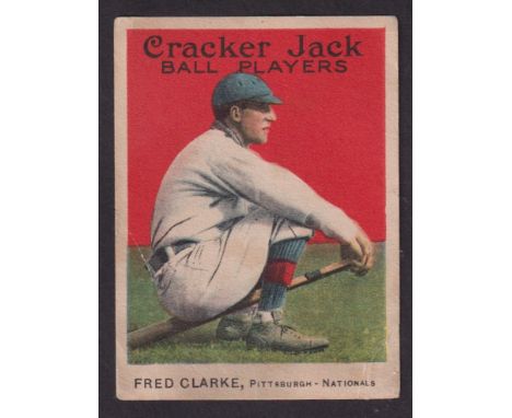 Trade card, USA, Cracker Jack, Baseball Players, 1914 (E145-1), type card, no 70, Fred Clarke, Pittsburgh - Nationals (some v
