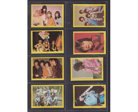 Trade cards, Monty Gum, Pop Stars (yellow borders, plain backs), 50 cards including Michael Jackson, Jackson Five, Slade etc 