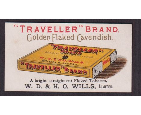 Cigarette card, Wills, Advertisement Card, Tobacco packet for 'Traveller Brand' (gd) (1)