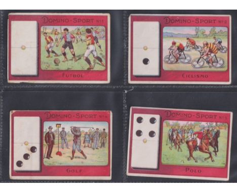 Trade cards, Spain, Comet Chocolates, Dominoes - Sports, 'L' size (22/28, missing nos 3, 9, 12, 13, 14 & 21) includes Footbal