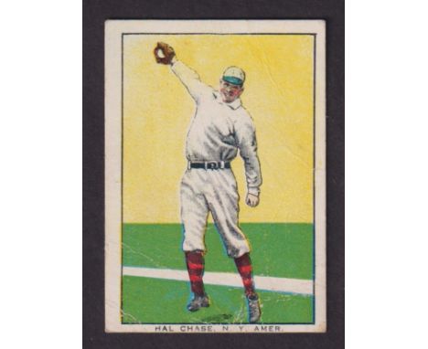 Trade card, USA, General Baking Co, Baseball Players (D304), type card, Hal Chase, N.Y. Amer.(Brunners Butter Krust back) (mi