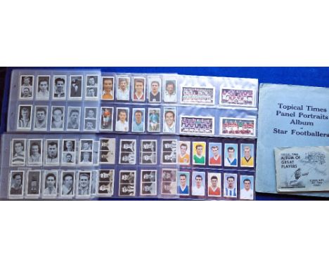 Trade cards, Football, 8 sets, Topical Times Panel Portraits 1938/39 (14), 1936 Coloured (16), both c/m in special album, Top