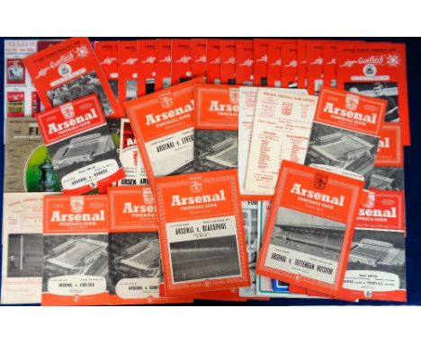 Football, Arsenal FC, selection of items, approx. 50, including 33 programmes, noted Arsenal v Blackpool Charity Shield 1953,