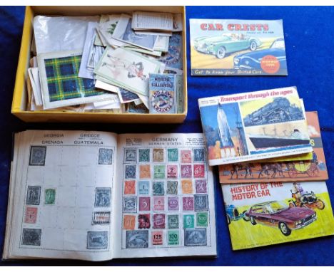 Trade & cigarette cards, Small collection in box, including Carreras Alice in Wonderland (25), R J Lea Butterflies & Moths (v