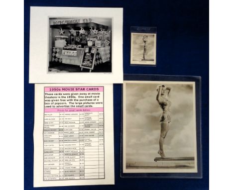 Trade cards, Canada, Fine Publicity Display, 1950's Movie Star Cards, no 3 Marilyn Monroe, 'L' size card, given away free at 